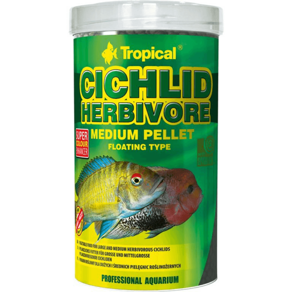 Tropical Cichlid Herbivore Medium Pellet